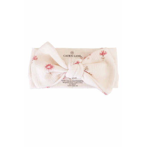 Precious Posies Pointelle Knit Large Bow Headwrap