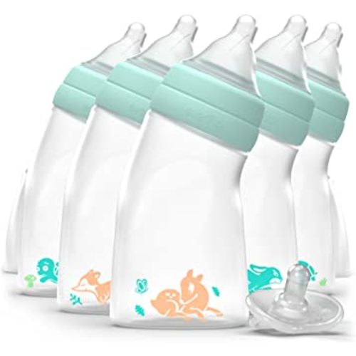 Balance + Angled Standard Neck Bottle 5oz 6pk with Balance + Pacifier Sample