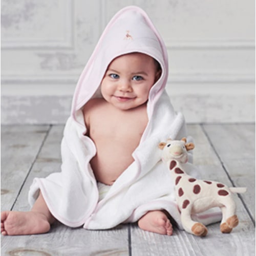 Sophie la girafe Pink Hooded Towel & Mitt Set