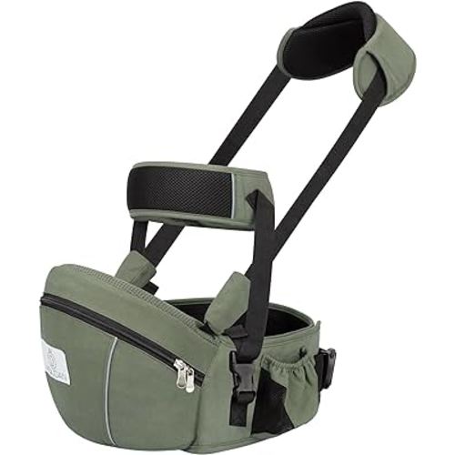 AGUDAN Baby Hip Seat Carrier, Ergonomic Waist Stool with Adjustable Strap Pocket Soft Base for Child Infant