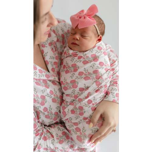 Infant Swaddle in Pink Floral