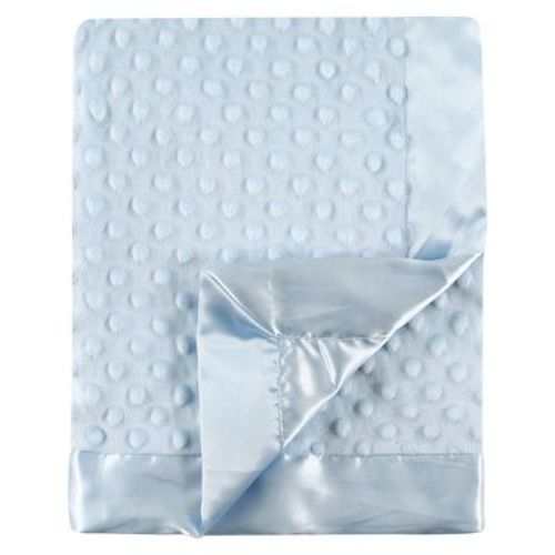 Hudson Baby Infant Boys Plush Mink Blanket, Powder Blue, One Size