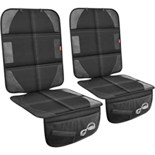 LUILANC Car Seat Protector with Thickest Padding,Waterproof 600D Fabric Child Baby Seat Protector with Storage Pockets,Non-Slip Pets Cover Leather Reinforced Vehicle Seat 2 Pack : Baby