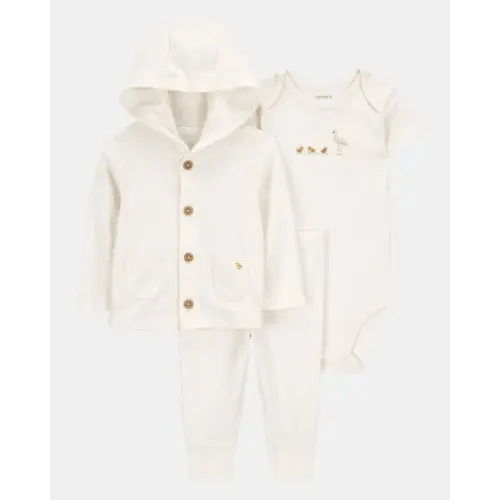 Baby 3-Piece Chick Little Cardigan Set - Ivory | Carter's