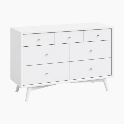 babyletto Palma 7-Drawer Double Dresser - White