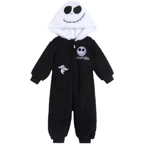 Disney Winnie the Pooh Mickey Mouse Lilo & Stitch Jack Skellington Monsters Inc Baby Zip Up Coverall Newborn to Infant Sizes