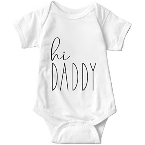 listery infant baby boys girl Hi Daddy Onesie Pregnancy Announcement hi Daddy Bodysuit