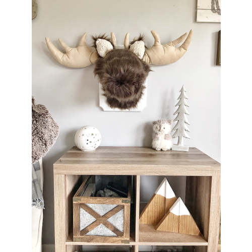 Moose Wall Mount Nursery Decor | Plush Woodland Moose – ClaraLoo
