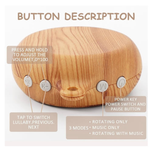 Baby Mobile Rotary Music Box Imitation Wood with Rotating Hook Crib Mobile Motor