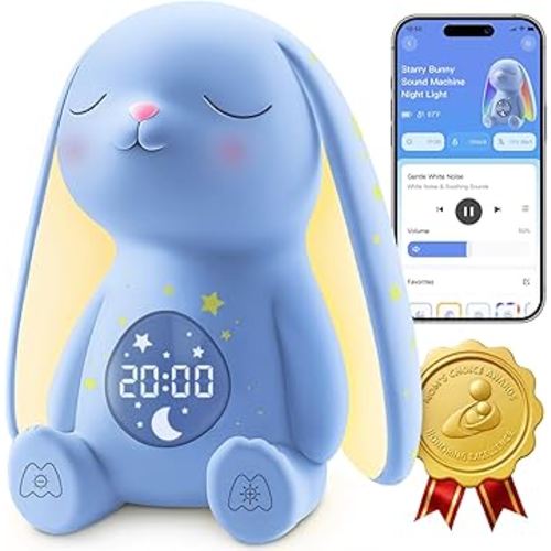 2025 Mom's Choice Awards | White Noise Sound Machine Baby - Cry Detection, Night Light, 100 Soothing Sounds, App Control, 150% Battery Life, 50% Faster Sleep, Newborn Essentials