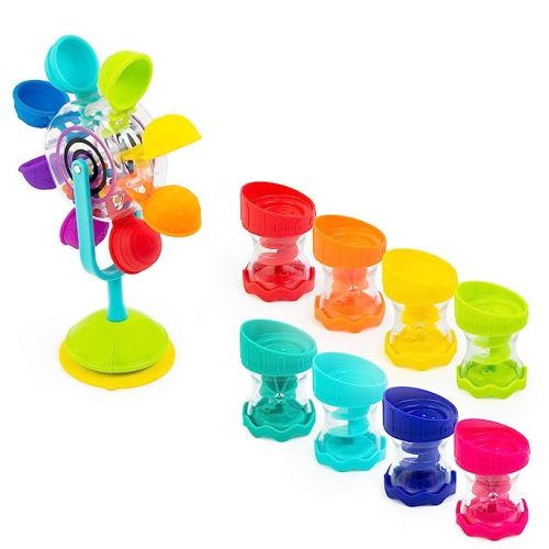Amazon.com : Sassy Whirling Wheel Waterfall & Rain Barrel Connecting Tubes - 9Piece Set - Ages 6+ Months : Toys & Games