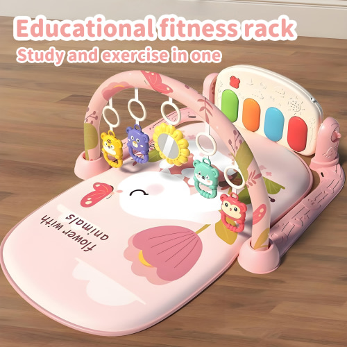 YoYFUN Baby GYM Play Mat, Tummy Time Toys, Kick and Play Piano with Music and Light, Baby Gym Activity Center Baby Toys 0-12 months