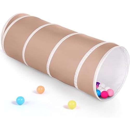 Sumbababy Tunnel Toys for Toddlers: Brown Tunnel - Baby Pop Up Tent - Outdoor Toys