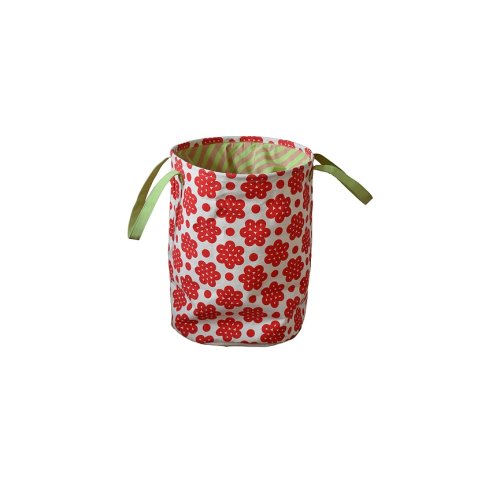 Raspberry Canvas Laundry Hamper