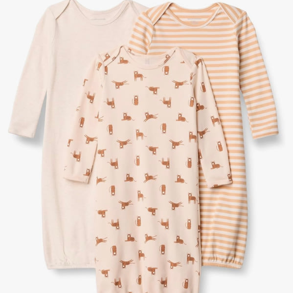 Amazon Essentials Unisex Babies' Long Sleeve Cotton Sleeper Gown