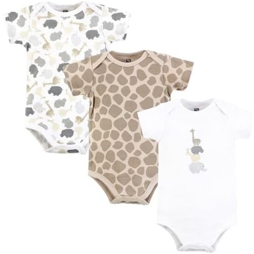 Hudson Baby Baby Boys Cotton Bodysuits 3-pack