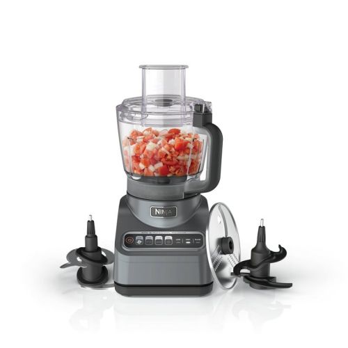 Ninja Professional 850W 9-Cup Food Processor - BN601: Stainless Steel, 3 Speeds, Mix, Chop, Slice, Shred, Puree, Dishwasher Safe