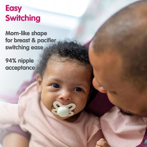MAM Original Start Matte Newborn Baby Pacifier, Best Pacifier for Breastfed Babies, Sterilizer Case, Unisex, 0-3 Months (Pack of 2) - 2 Count (Pack of 1)