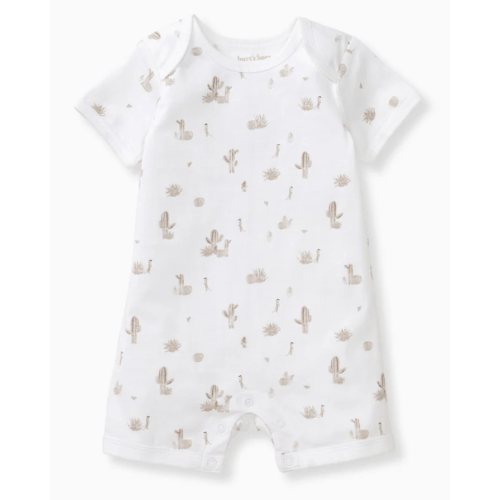 Desert Life Organic Cotton Baby Romper – Burt's Bees Baby (Color: Fossil / Size: 6-9 months)