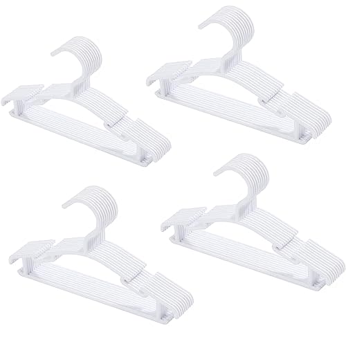 40 pcs White Baby Nursery Closet Hangers,Non-Slip Laundry Infant Pant Hanger for Newborn Clothes Gift,Ultra-Thin Child Coat Hanger for Girl Boy Toddler Kid,