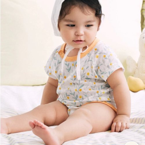 Cotton Mesh Bodysuit