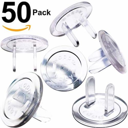 Wappa Baby Ultra Clear Outlet Covers, pack of 50