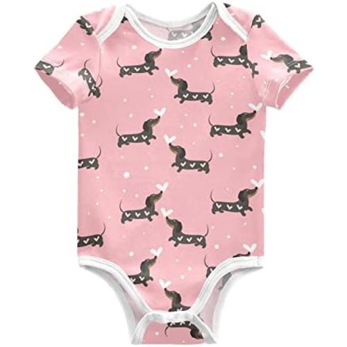 Cute Friesian Cow Baby Short Sleeve Bodysuits Romper Unisex Infant Outfit Clothes for Boy Girl kids 3M