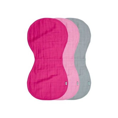 Green Sprouts Organic Cotton Muslin Burp Cloths 3pk - Pink