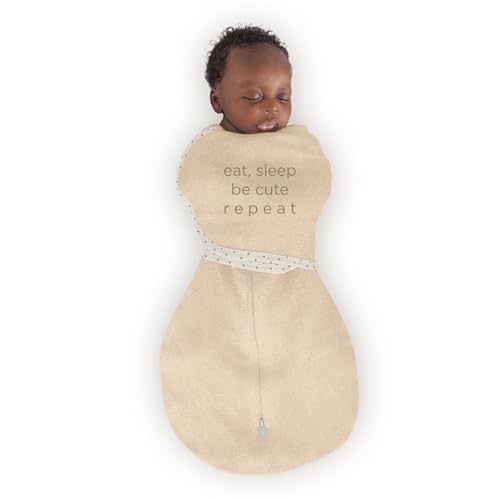 SwaddleDesigns Omni Swaddle Sack Arms Up Half-Length Sleeves & Mitten Cuffs, Easy Swaddle Transition,
