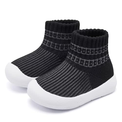 Eashi Baby Boy Girl Non-Skid Indoor Infant Walking Shoes Breathable Warm Elastic Sock Shoes with Memory Sole Protect Toes Outdoor Sneakers