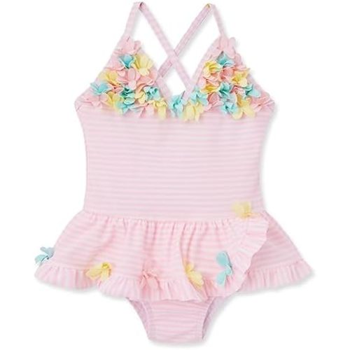 Little Me Baby Girl's UPF 50+ Sun Protection One Piece Swimsuit
