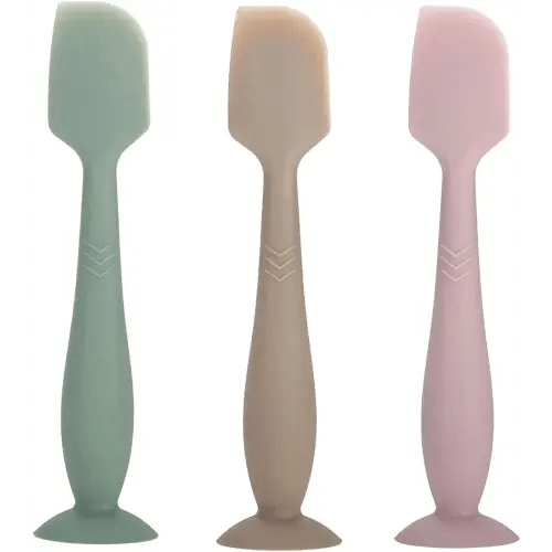 3-Pack Baby Diaper Cream Spatula - Diaper Rash Cream Applicator for Butt Paste - Brush for Newborn Baby Essentials (Grey, Pink, Green)
