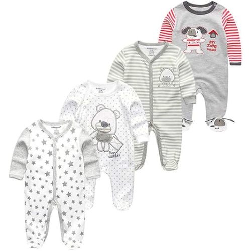 Kiddiezoom Baby and Toddler Boys'Snug Fit Footed One-Piece Romper Jumpsuit Cotton Cotton Footed Outfit