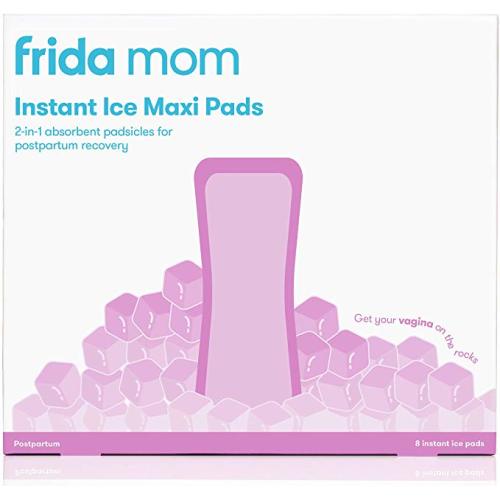FridaBaby Mom 2-In-1 Postpartum Absorbent Perineal Ice Maxi Pads Instant Cold Therapy packs and Absorbent Maternity Pad In One Ready-To-Use Padsicle for After Birth