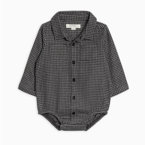Carson Flannel Long Sleeve Collared Button Down Bodysuit