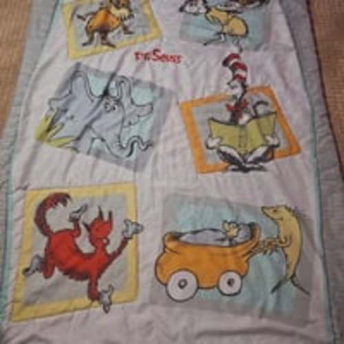 Dr Seuss Crib Quilt Trend Labs Horton Green Eggs Lorax Cat In The Hat