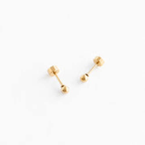 Gold Ball Stud Earring