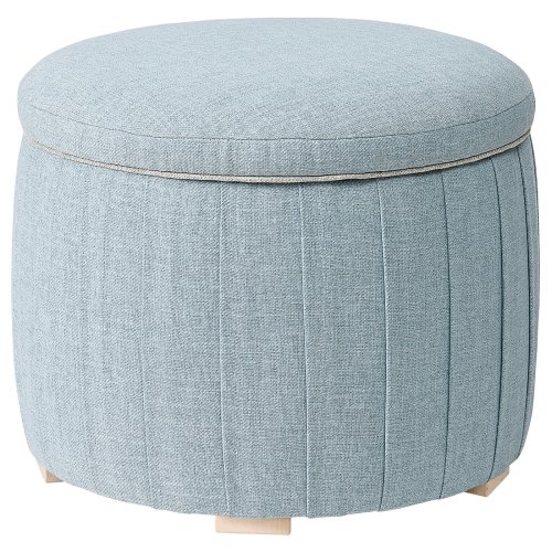 ÅTERLÖGA Pouf - with storage/Kilanda light blue