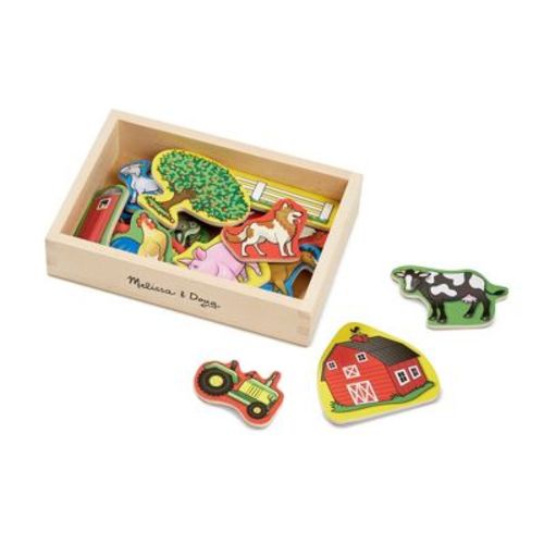 Melissa & Doug 20 Wooden Farm Magnets in a Box
