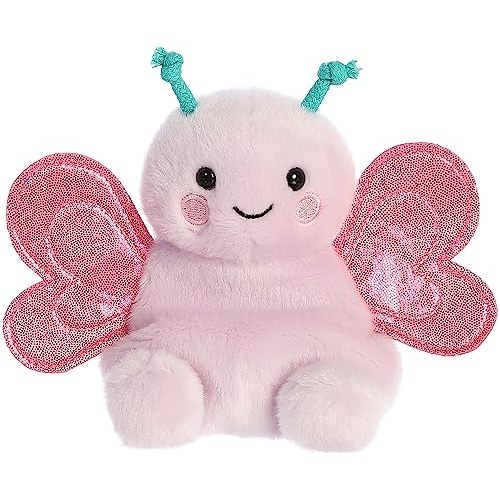Aurora® Adorable Palm Pals™ Petunia Butterfly™ Stuffed Animal - Pocket-Sized Play - Collectable Fun - Pink 5 Inches