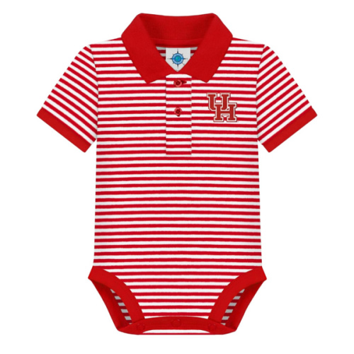 Creative Knitwear College Baby Striped Polo Bodysuit - Team Logo, Multiple Colors, for Boys & Girls (0-12 Months)