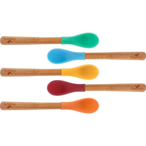 5-Pack Infant Bamboo Spoons, Multi - Avanchy | Maisonette