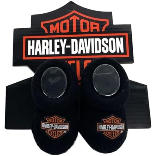 Harley-Davidson Baby Boys' Infant Cozy Knit Bootie Socks