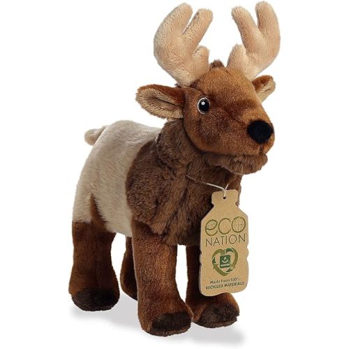 Aurora® Responsibly Made Eco Nation™ Elk Stuffed Animal - Ideal for Playtime Adventures - Perfect for Birthdays or Just Because - Brown 8.5 Inches