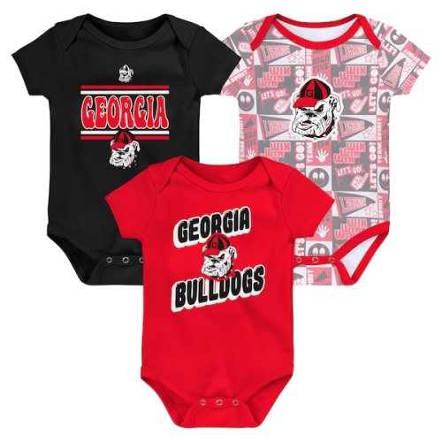 Georgia Bulldogs Infant Sunday Comics 3-Pack Bodysuit Set