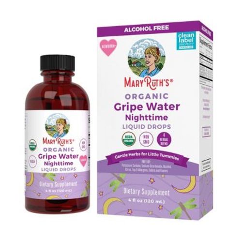 Maryruth's Infant Gripe Water Nighttime Drops, Unflavored, Org, 4 Oz