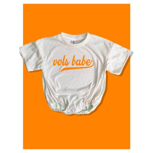 Oversized Tshirt Bubble Romper - Tennessee Vols Babe