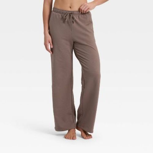 Women's Fleece Wide Leg Sweatpants - Auden™ Gray M