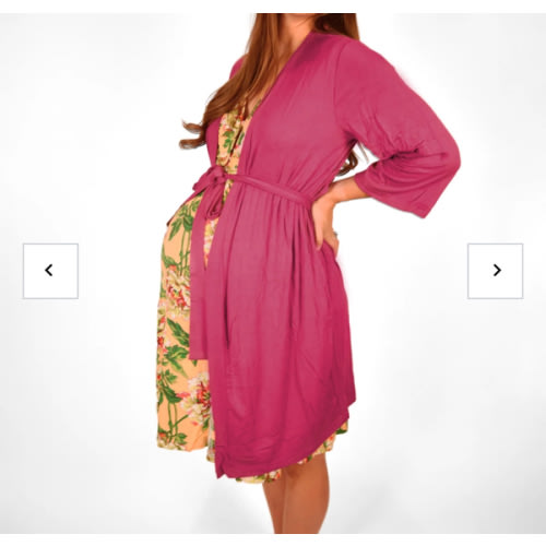 Hospital Robe in Raspberry Red – Lila