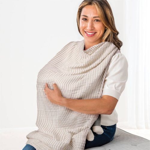 Itzy Ritzy Muslin Breastfeeding Boss Nursing Cover - Toast Checkerboard